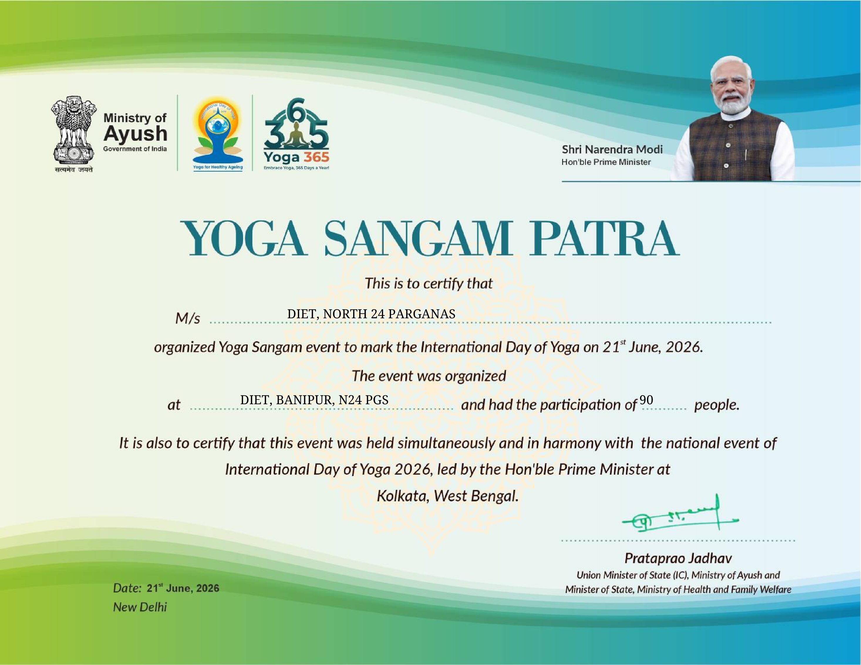 Celebration of International Yoga Day-2026